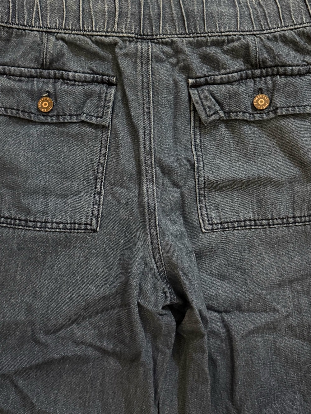 Sincerely Jules Denim Pull On Elastic Waist Pants Blue Medium Y2k Style - Picture 5 of 6